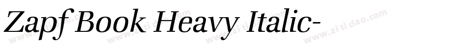 Zapf Book Heavy Italic字体转换